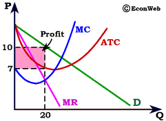 Area of Profit for Monopolist