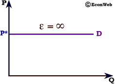 Infinitely Elastic Demand Curve - Perfectly Competitive Firm